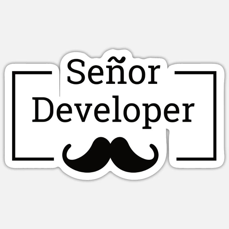 "Senor Developer, Senior Developer" |Programmierer Sticker Größe S (10 x 10 cm)