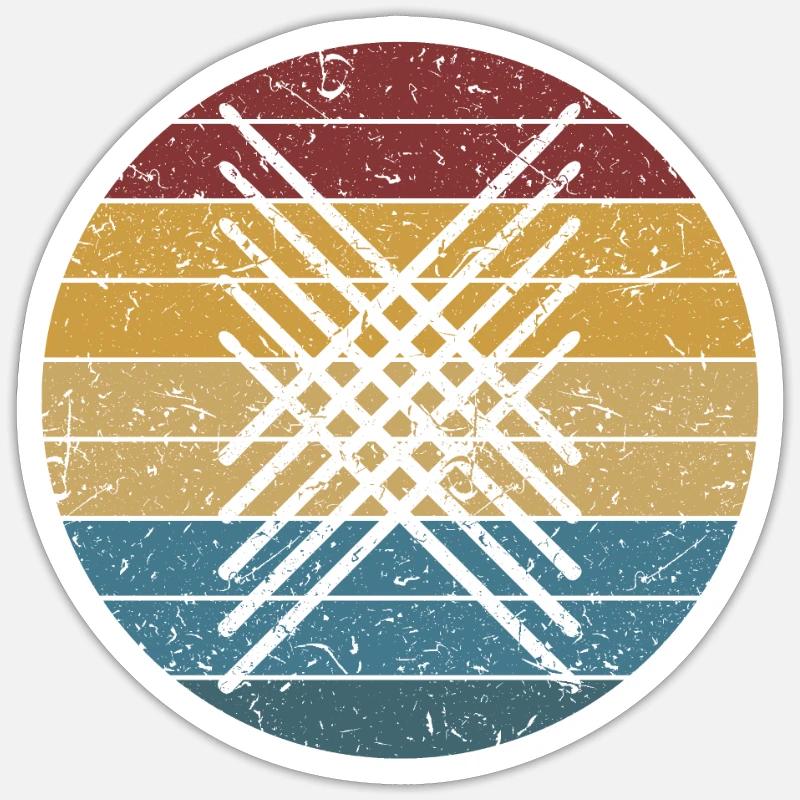 Graphique de bâtons de batteur de batterie cool Sticker taille S (10 x 10 cm)