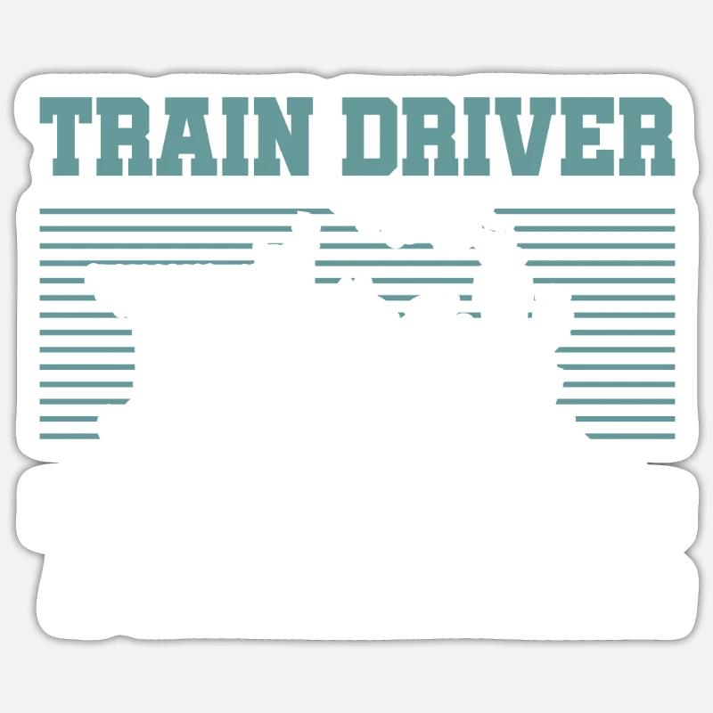 Train driver - Sticker size S (10 x 10 cm) - white matte