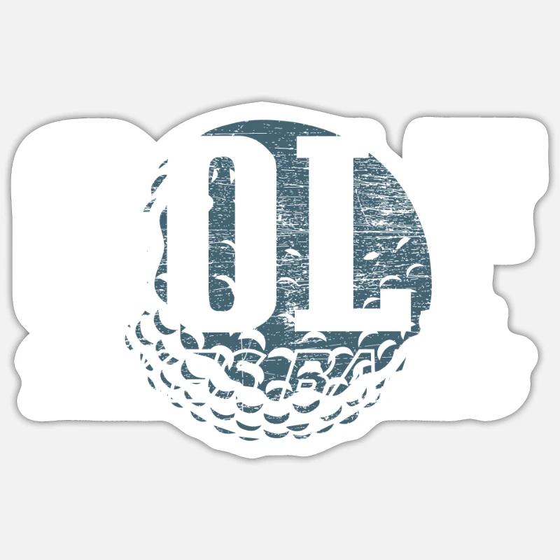 le golf - Sticker taille S (10 x 10 cm) - blanc mat