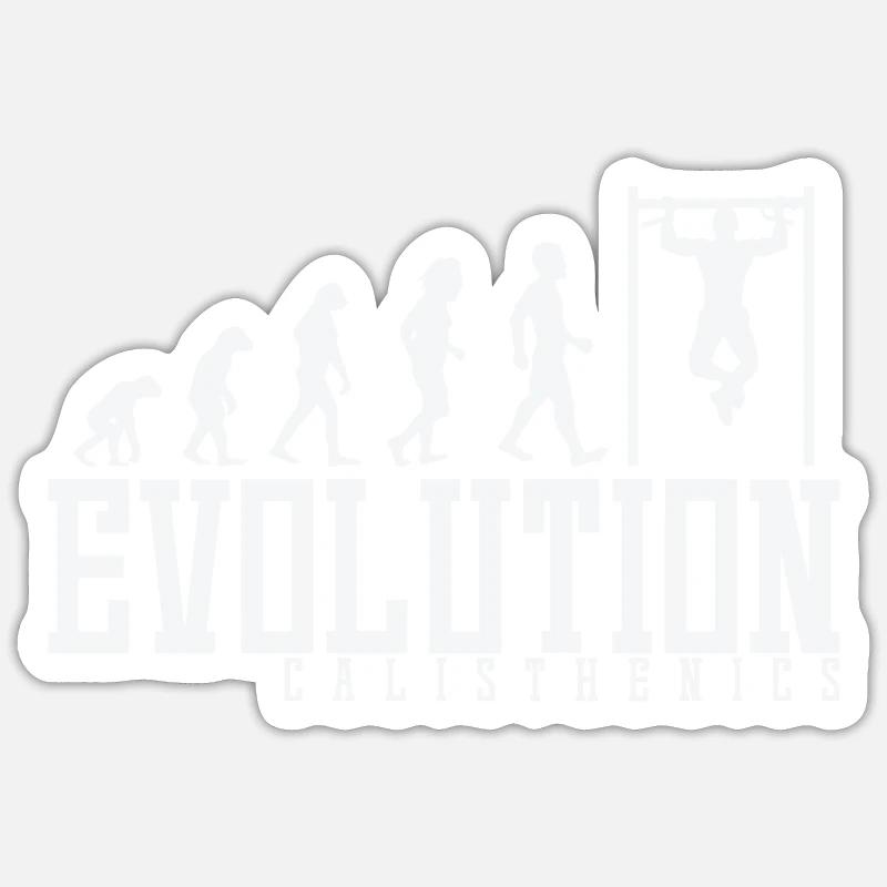 Calisthenics evolution Sticker size S (10 x 10 cm)