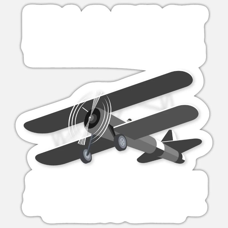 Pilot - Sticker Größe S (10 x 10 cm) - Mattweiß