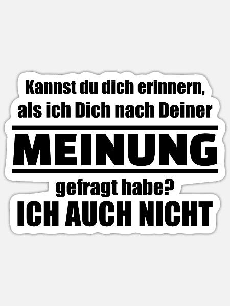Deiner Meinung gefragt - Sticker Größe S (10 x 10 cm) - Mattweiß