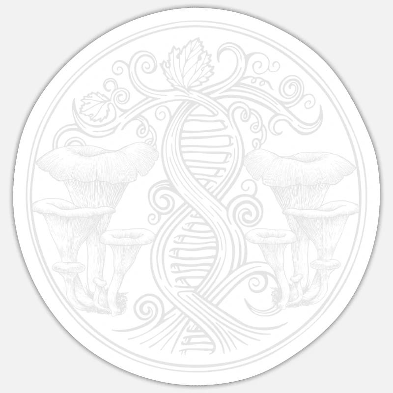 Pfifferling Champignons Cueillette éponge - Sticker taille S (10 x 10 cm) - blanc mat