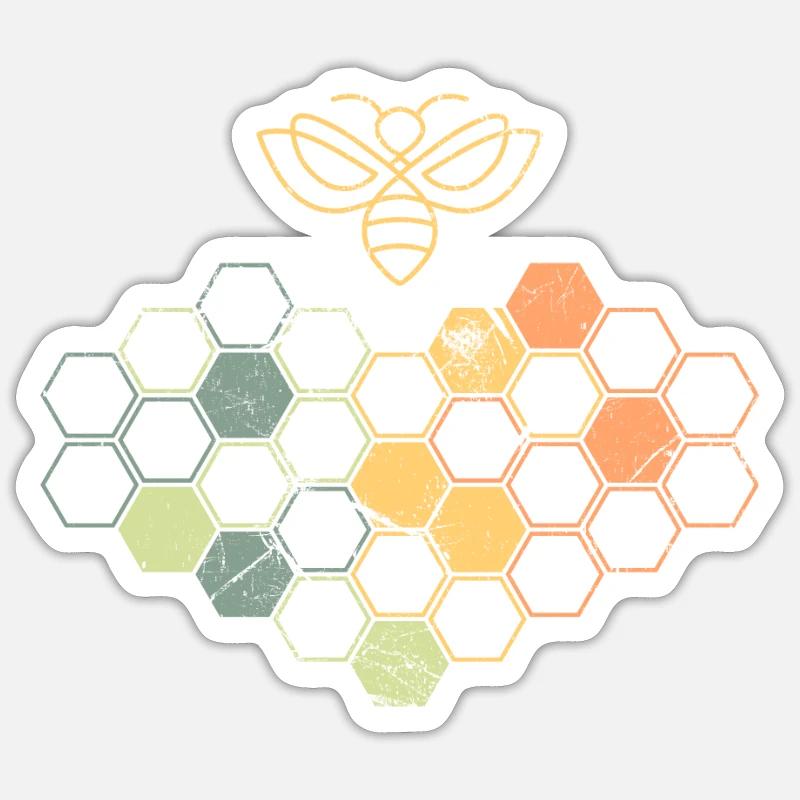 Beekeeper beekeeper bees gift - Sticker size S (10 x 10 cm) - white matte