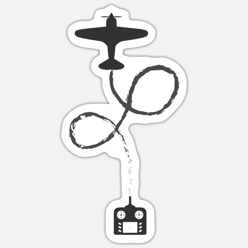 Model airplane pilot design Sticker size S (10 x 10 cm)