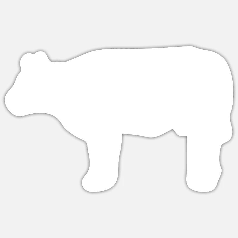 Beef steak - Sticker size S (10 x 10 cm) - white matte