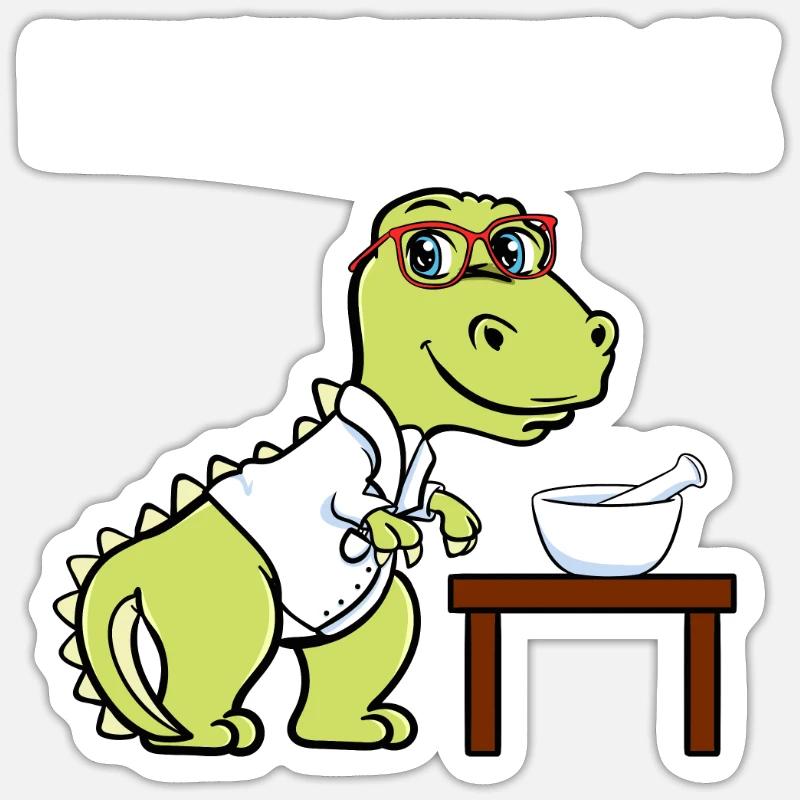 Pharmasaurus RX Sticker taille S (10 x 10 cm)