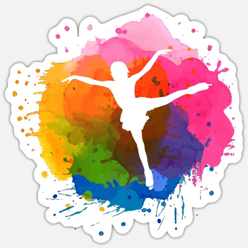 Eiskunstläuferin Eiskunstlauf Eistanz Schlittschuh - Sticker Größe S (10 x 10 cm) - Mattweiß