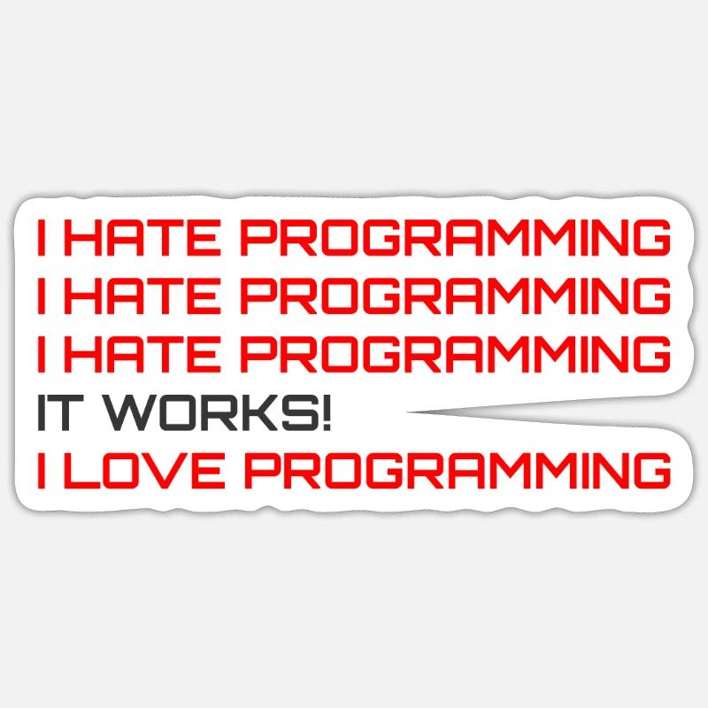 Computerprogrammierer Codierer Software Engineers Geschenk Sticker Größe S (10 x 10 cm)