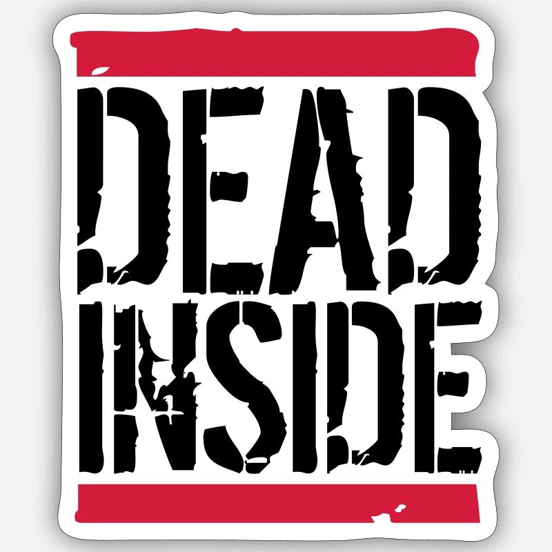 Internally dead logo - Sticker size S (10 x 10 cm) - white matte