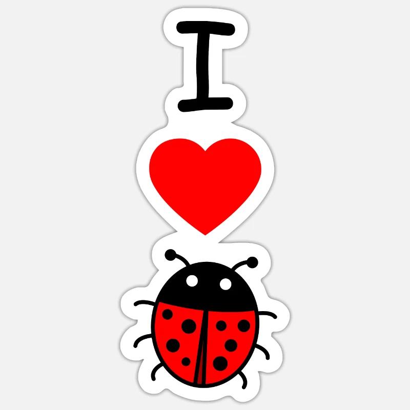 Ladybug - Sticker size S (10 x 10 cm) - white matte