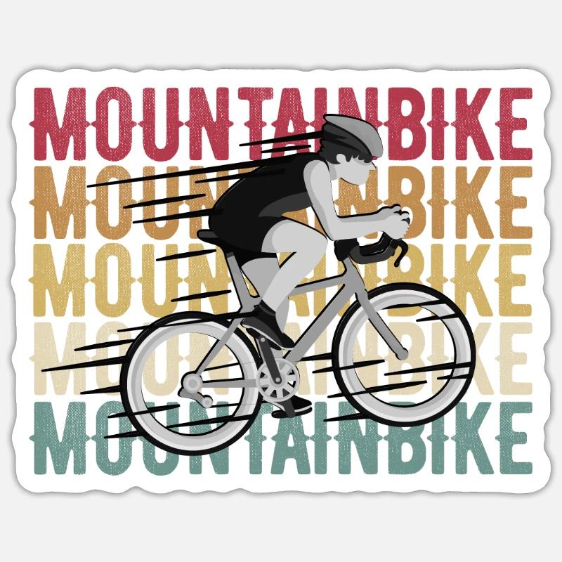 VTT - Sticker taille S (10 x 10 cm) - blanc mat