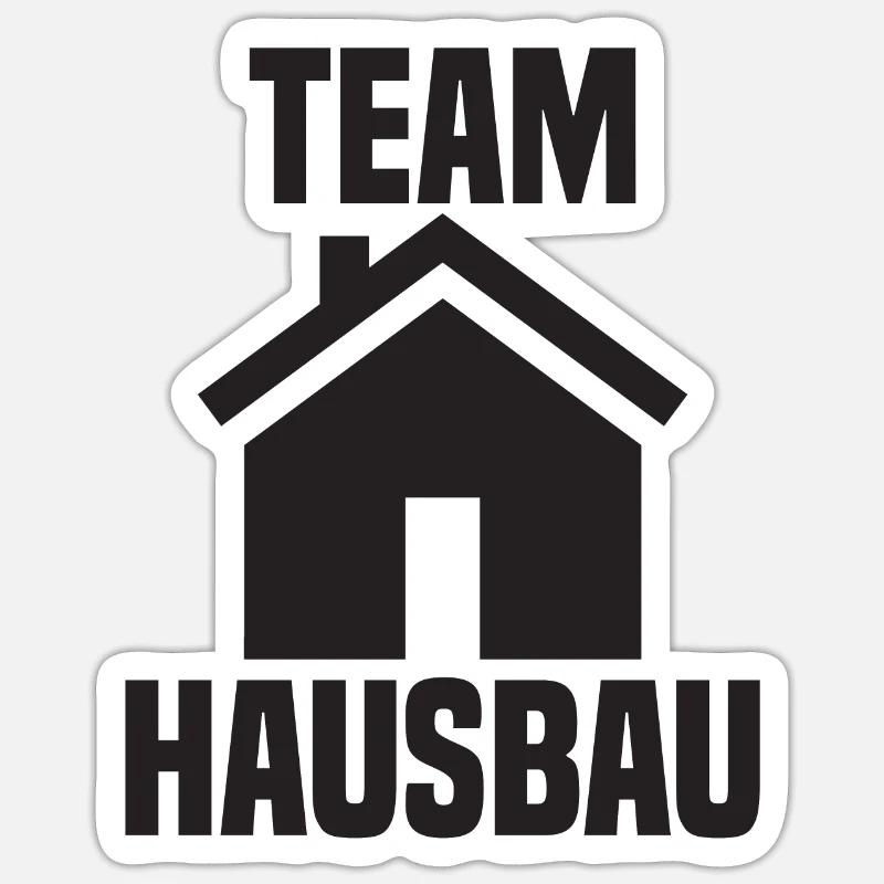 Cadeau de chantier de construction de cérémonie de clôture de client de construction de maison d'équipe Sticker taille S (10 x 10 cm)