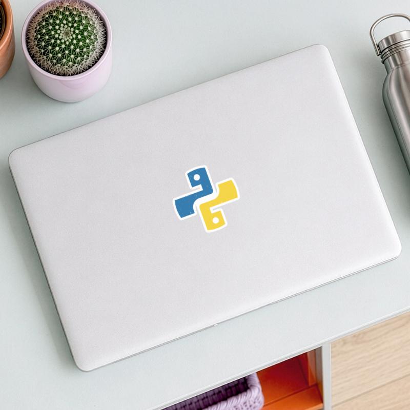 Python Programmiersprache Sticker Größe S (10 x 10 cm)