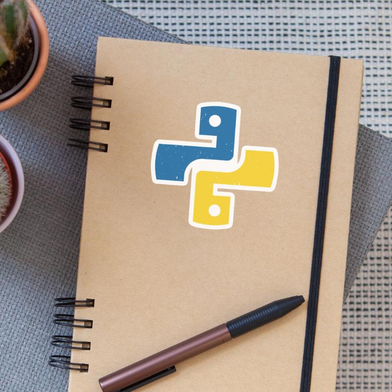 Python Programmiersprache Sticker Größe S (10 x 10 cm)