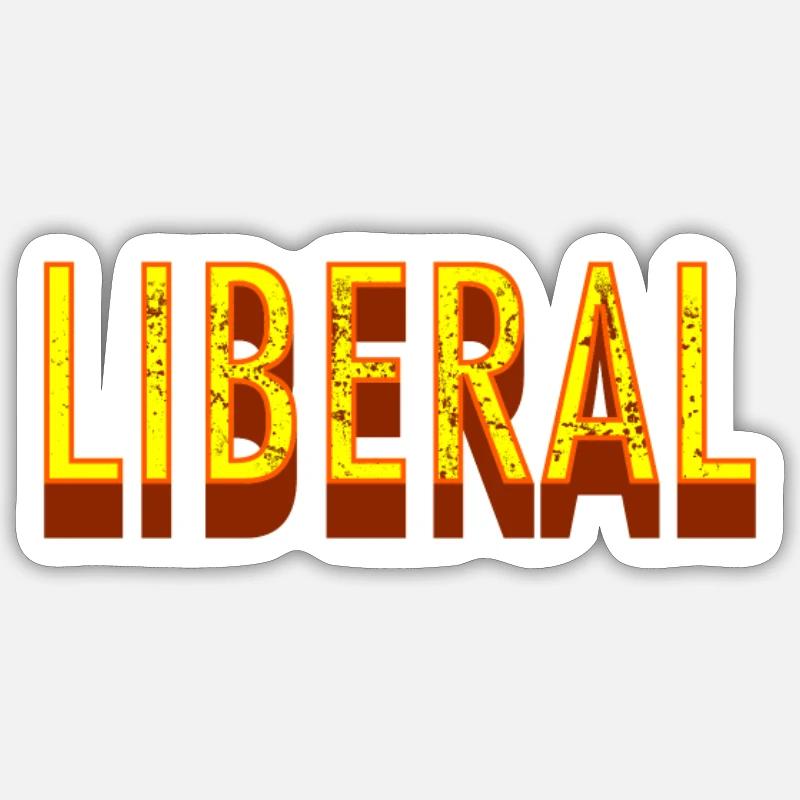 Einfach Liberal - Eine Überzeugung - Sticker Größe S (10 x 10 cm) - Mattweiß