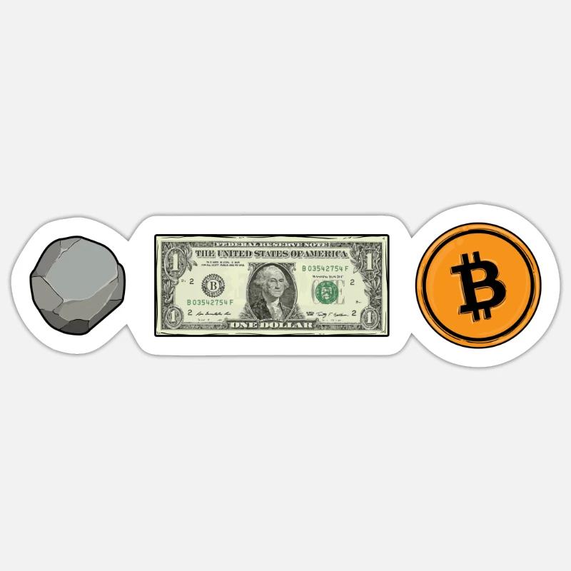Évolution du Bitcoin Sticker taille S (10 x 10 cm)