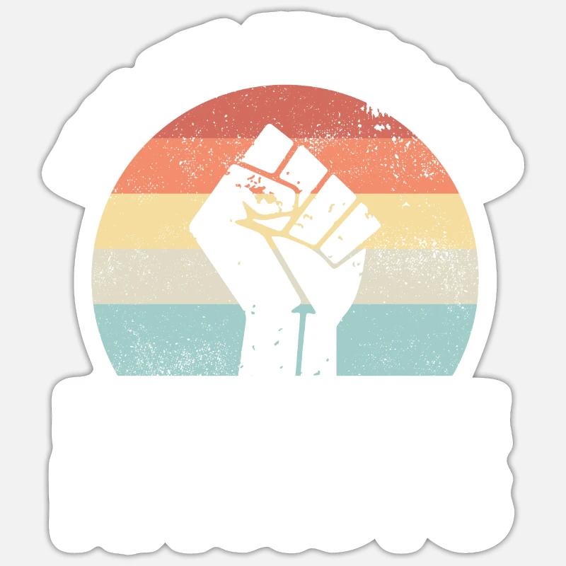 BLM garde les immigrants expulser les racistes Sticker taille S (10 x 10 cm)
