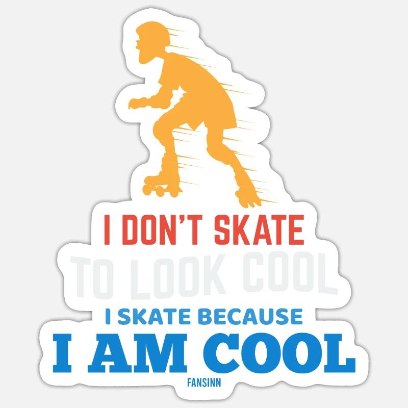 Roller skates rollerblades - Sticker size S (10 x 10 cm) - white matte