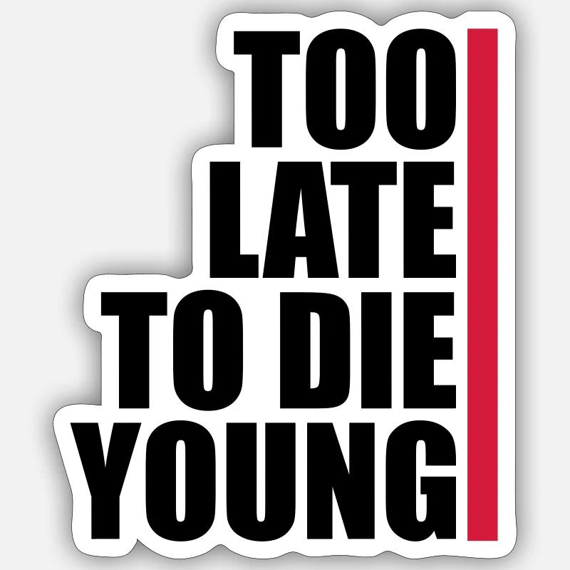 The Young Text - Sticker size S (10 x 10 cm) - white matte