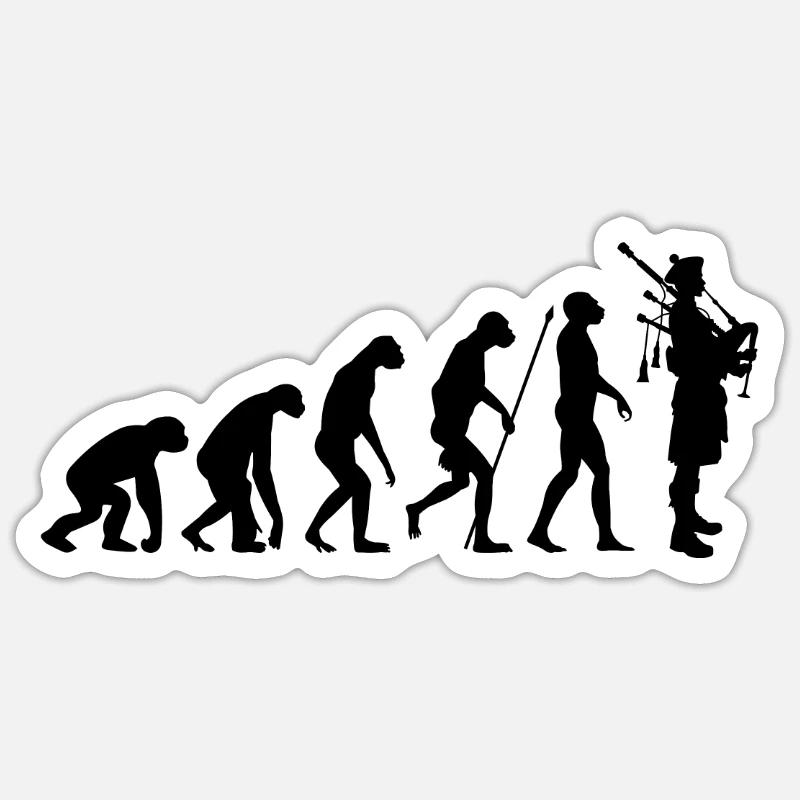 Bagpipes Evolution Sticker size S (10 x 10 cm)