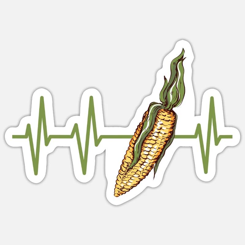 Corn - Sticker size S (10 x 10 cm) - white matte