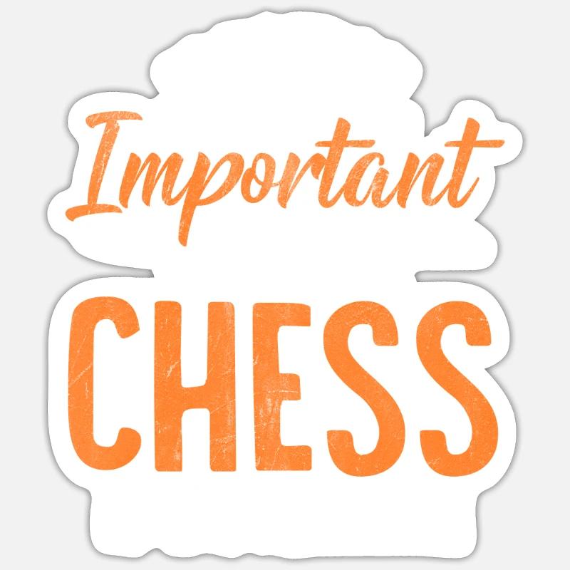 Schach - Sticker Größe S (10 x 10 cm) - Mattweiß