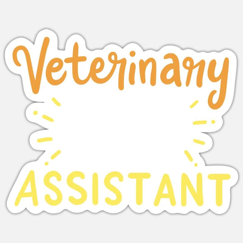 Veterinary Assistant Vet Tech - Sticker size S (10 x 10 cm) - white matte