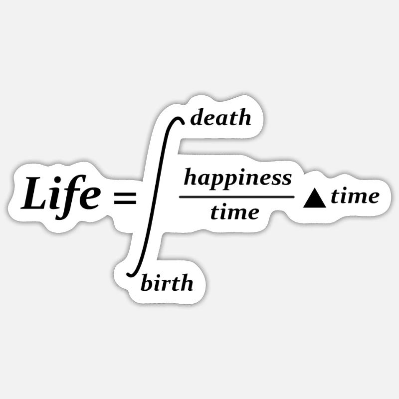 Science Math Physics Joke Pun Gift - Sticker size S (10 x 10 cm) - white matte