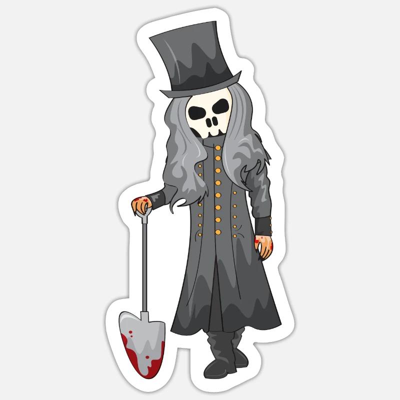 Chemise Gravedigger Undertaker Undertaker Grave Sticker taille S (10 x 10 cm)