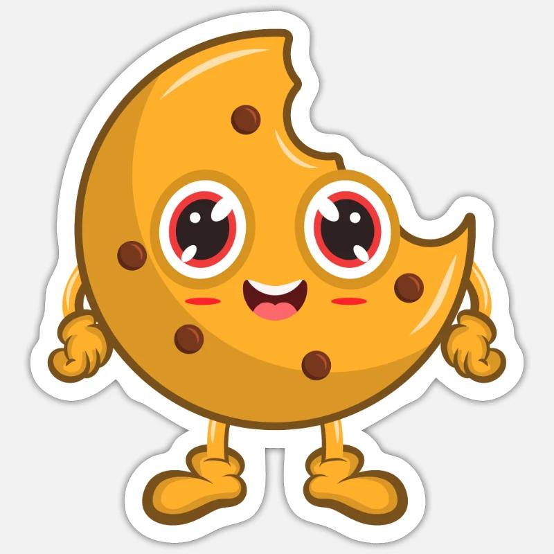 Cookie biscuit - Sticker size S (10 x 10 cm) - white matte