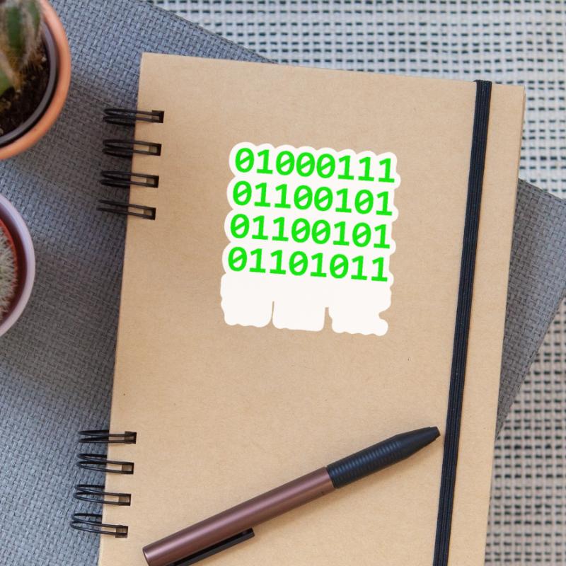 Geek in Binary Code Binary IT Computer Scientist & Nerd Sticker taille S (10 x 10 cm)