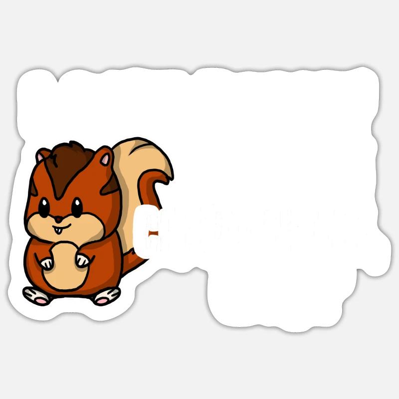 I Just Really Like Chipmunks Ok Streifenhörnchen - Sticker Größe S (10 x 10 cm) - Mattweiß