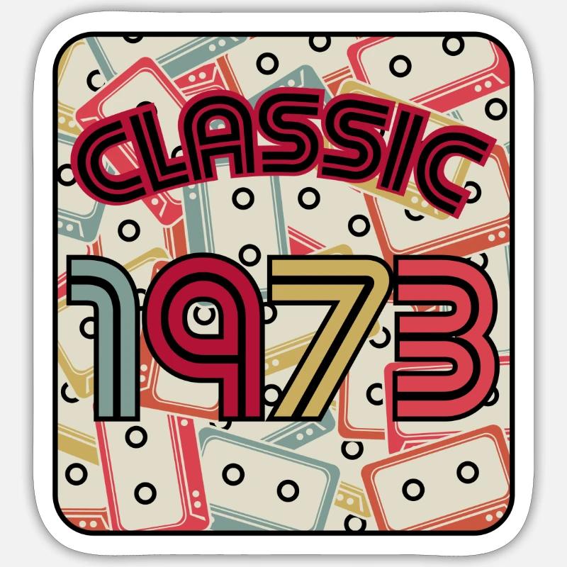 1973 - Sticker Größe S (10 x 10 cm) - Mattweiß
