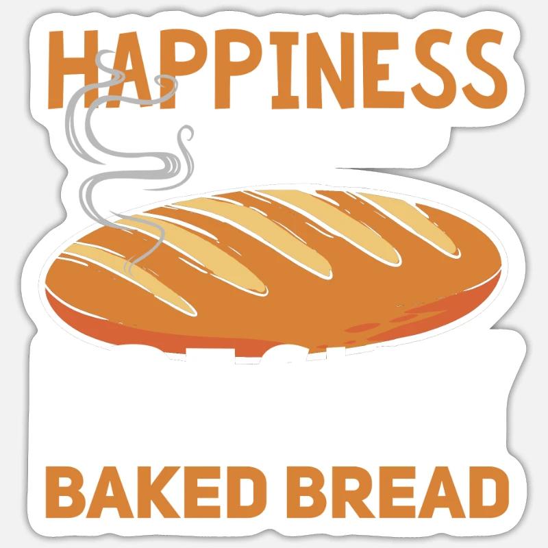 Bread Baker Baking Sandwich Toast White Bread - Sticker size S (10 x 10 cm) - white matte