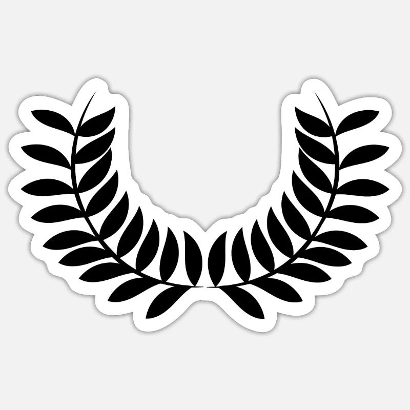 Kranz - Sticker Größe S (10 x 10 cm) - Mattweiß