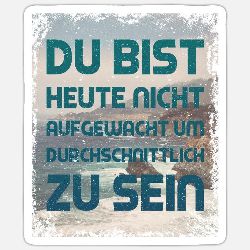 Du bist nicht durchschnittlich Sticker Größe S (10 x 10 cm)