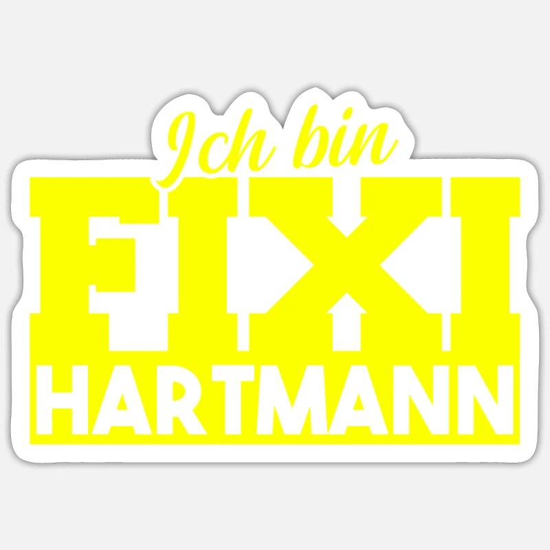 Fixi Hartmann - Sticker Größe S (10 x 10 cm) - Mattweiß