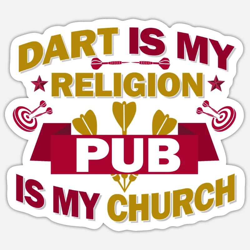 Fléchettes, fléchettes fléchettes, lancer des fléchettes Sticker taille S (10 x 10 cm)