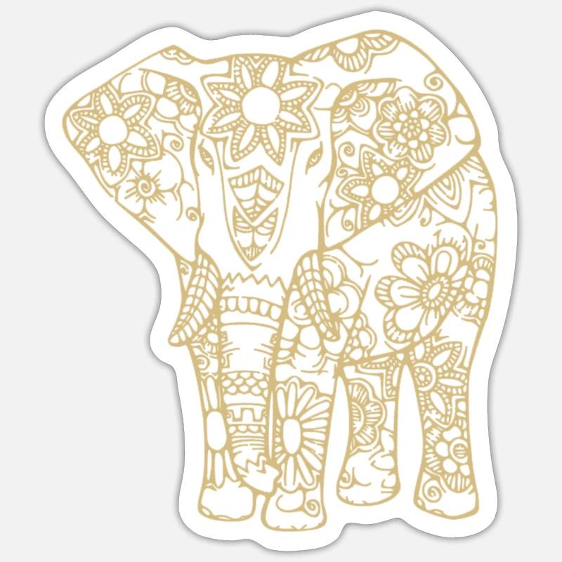 elephant - Sticker size S (10 x 10 cm) - white matte