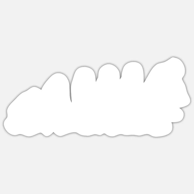 Évolution de la clarinette - Sticker taille S (10 x 10 cm) - blanc mat