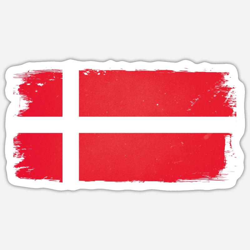 Danemark drapeau Danemark Sticker taille S (10 x 10 cm)