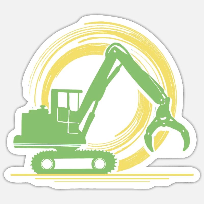 Moissonneuse - Sticker taille S (10 x 10 cm) - blanc mat