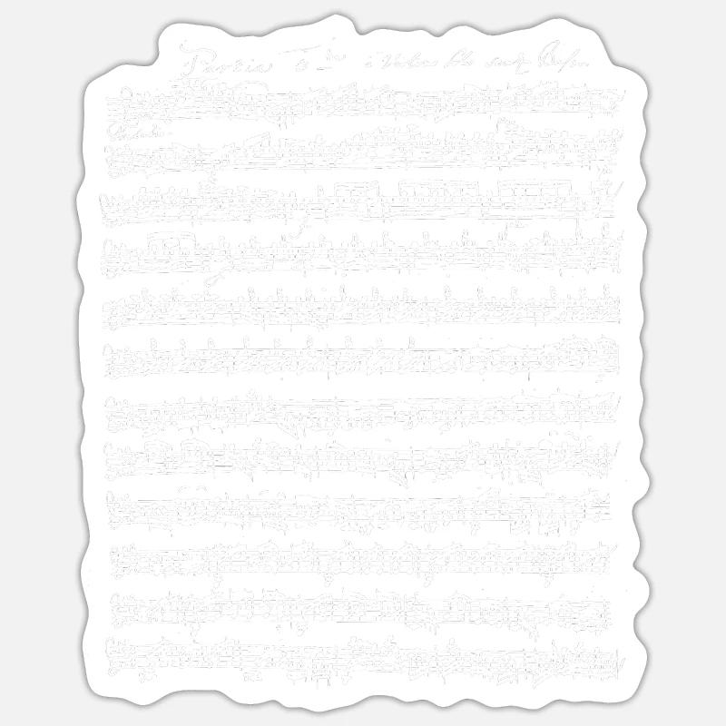 Bach Partita No. 3 in E major Violin Preludio Music Sticker formato S (10 x 10 cm)