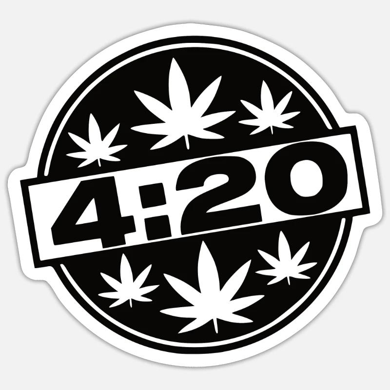 Kiffer Mädchen 420 - Sticker Größe S (10 x 10 cm) - Mattweiß