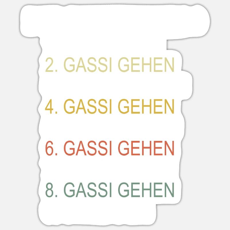 Hundehalter Geschenk Hund Gassi gehen Perfekte Tag - Sticker Größe S (10 x 10 cm) - Mattweiß