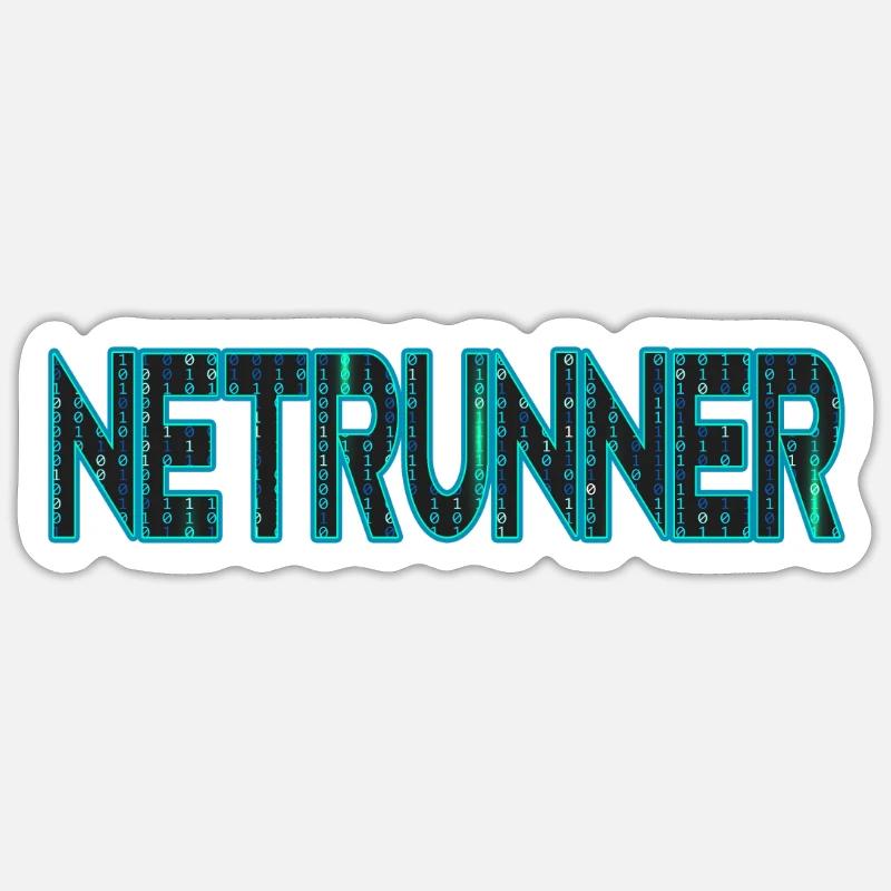 Netrunner Netzwerk Admin Administrator Informatik Sticker Größe S (10 x 10 cm)