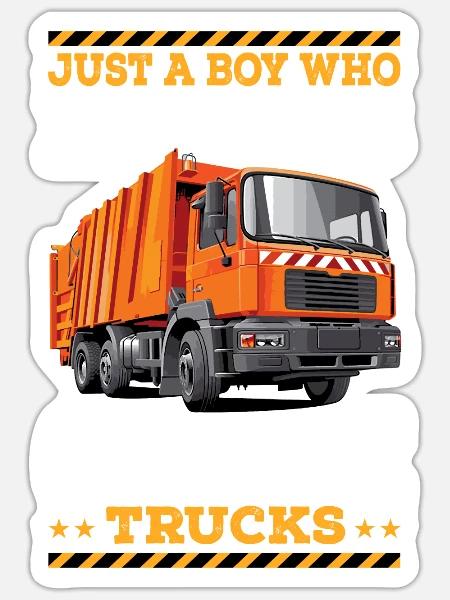 Müllabfuhr Müllwagen Müllmann Spruch Geschenk - Sticker Größe S (10 x 10 cm) - Mattweiß