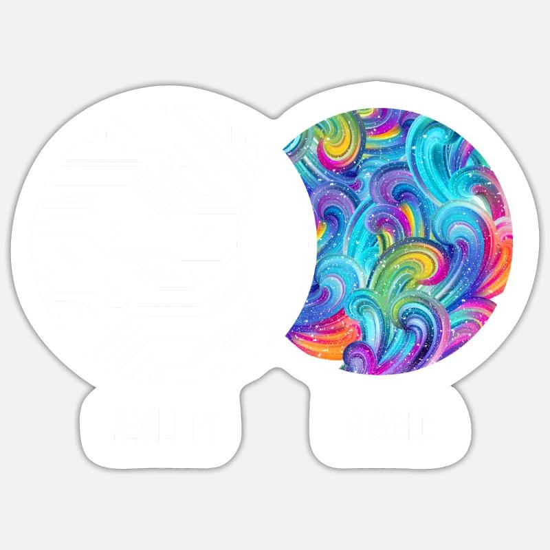 Physique Science et la science - Sticker taille S (10 x 10 cm) - blanc mat